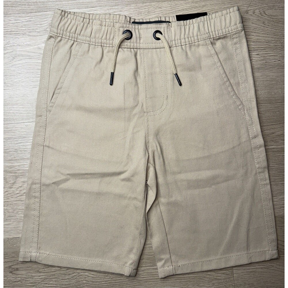 Encrypted Youth Boys Tan Beige Shorts Size 5 Cotton Flat Front 3 Pocket Chino